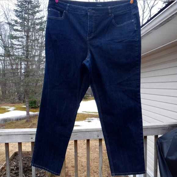 George Plus Dark rince slightly tapered Jeans size 22 Wide - Picture 1 of 6